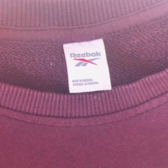 NEW Reebok Burgundy Crewneck Sweater Top - Picture 5 of 7